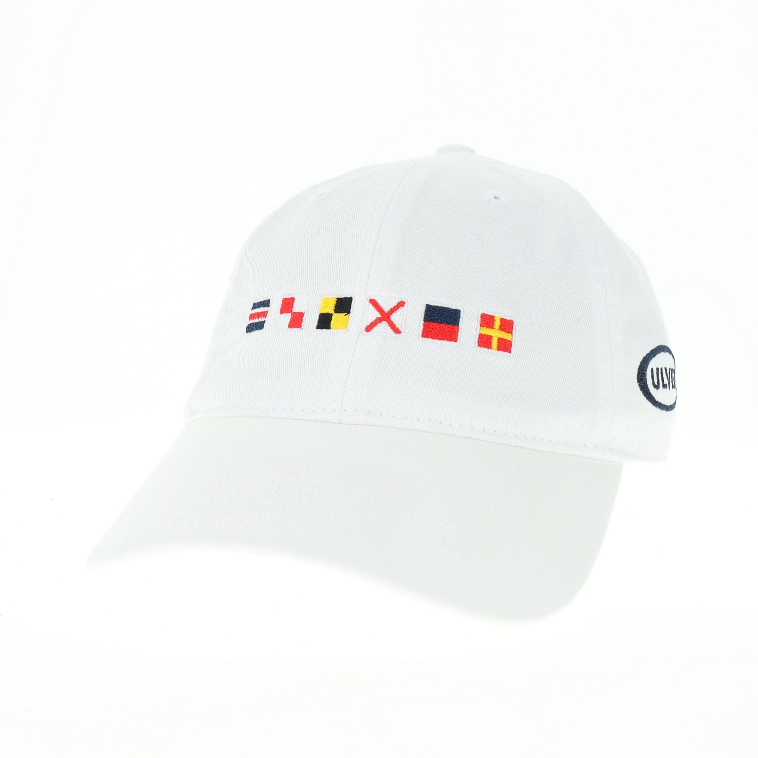 Code Flag Relaxed Twill Adjustable Hat - White
