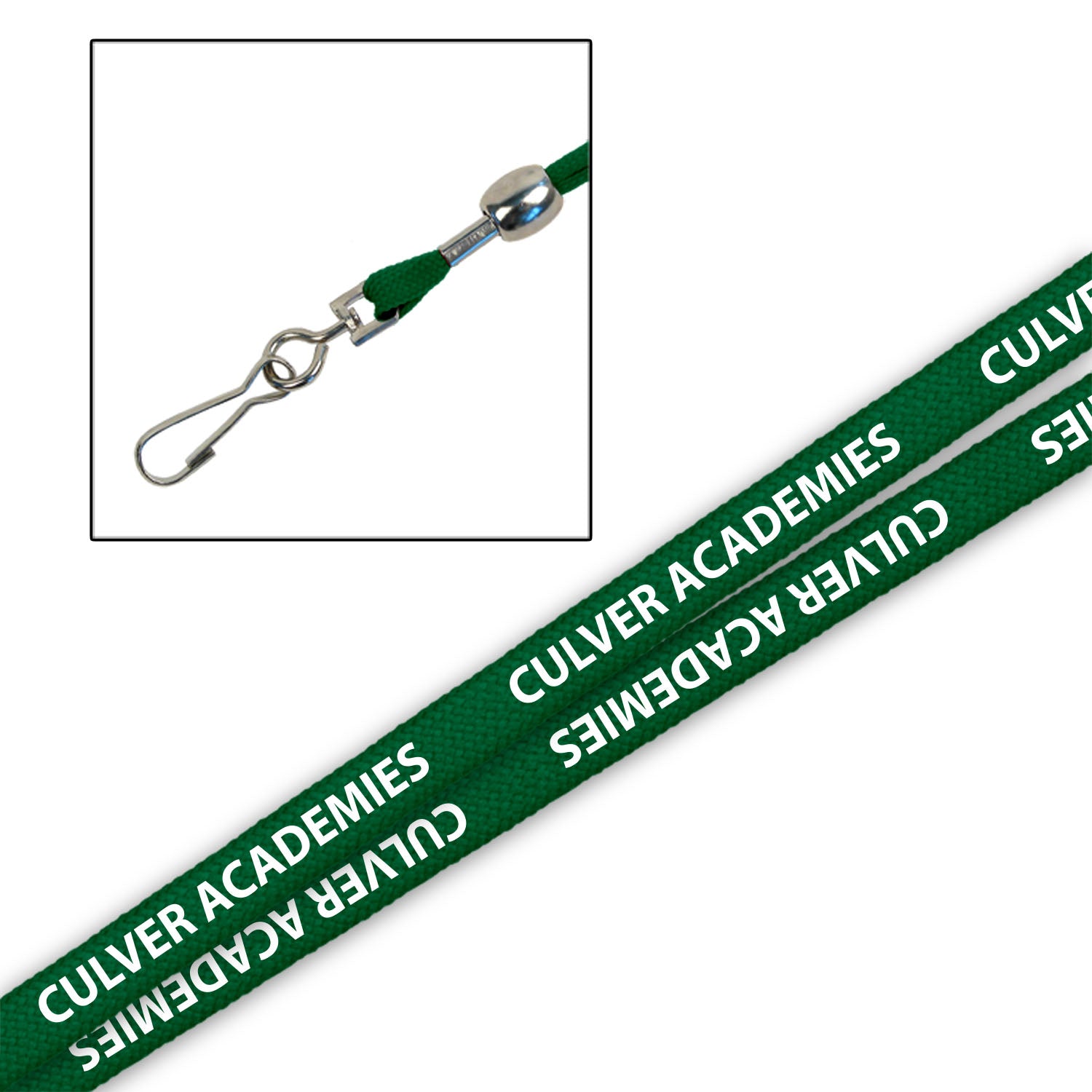 3/8" Printed Lanyard - Hunter Green