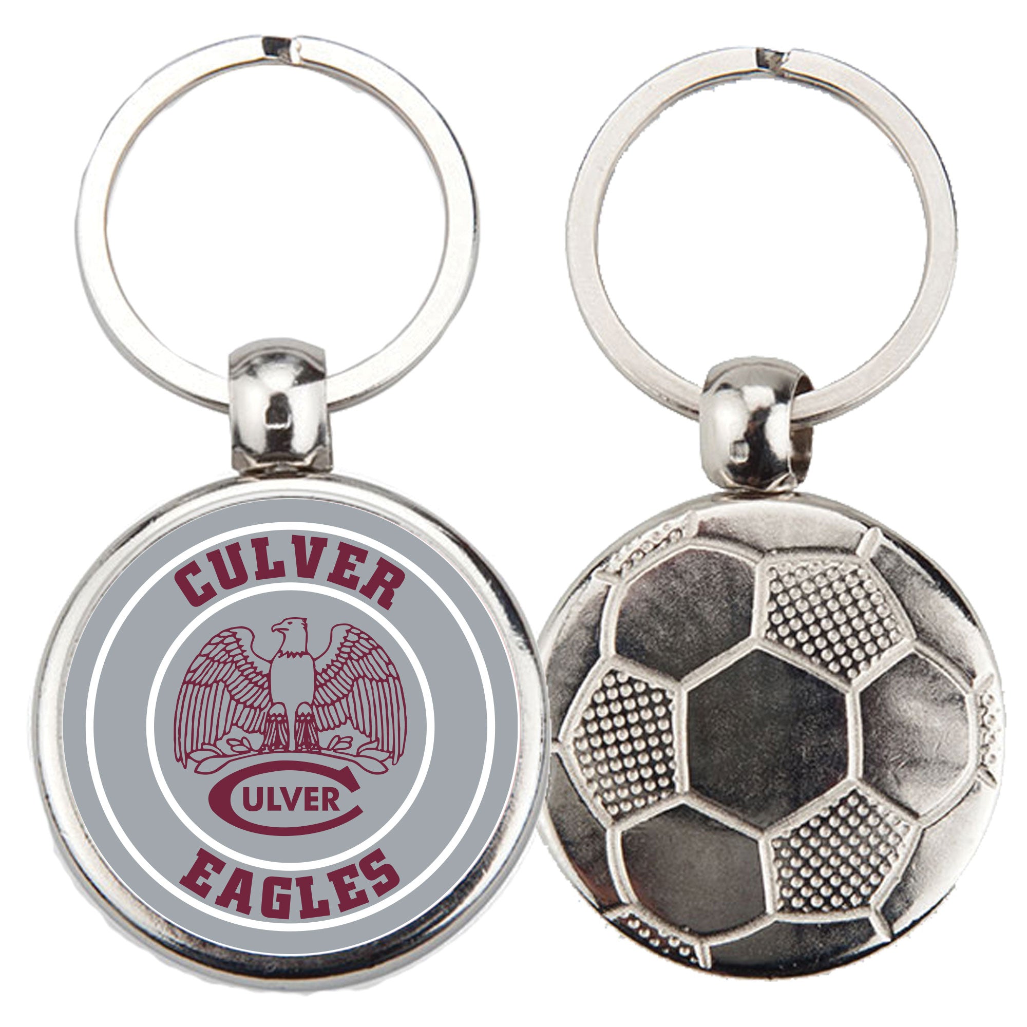 Soccer Metal Key Tag