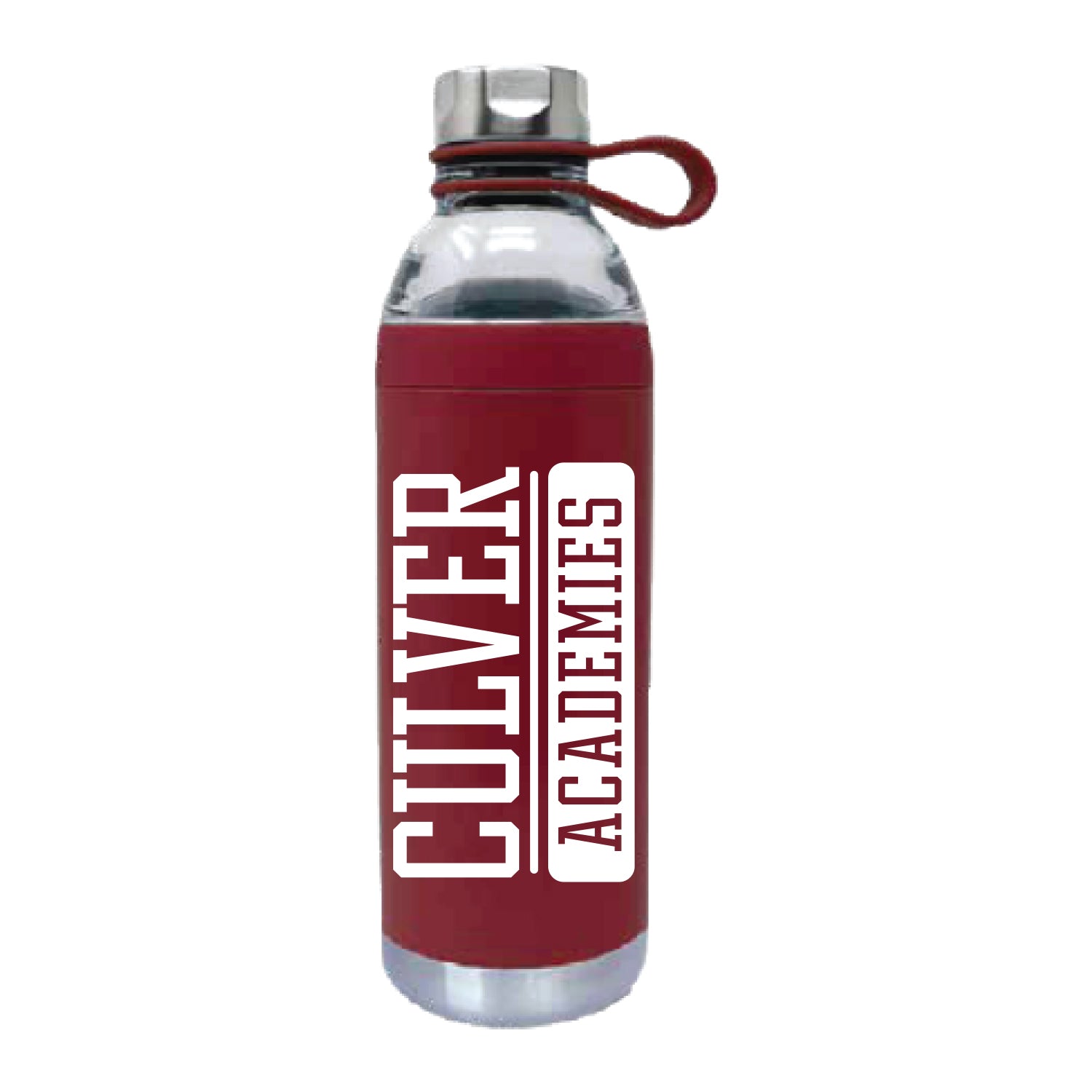 Culver Academies Clear View Water Bottle 18oz - Maroon