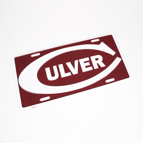 Culver &quot;C&quot; License Plate - Maroon with White Culver C