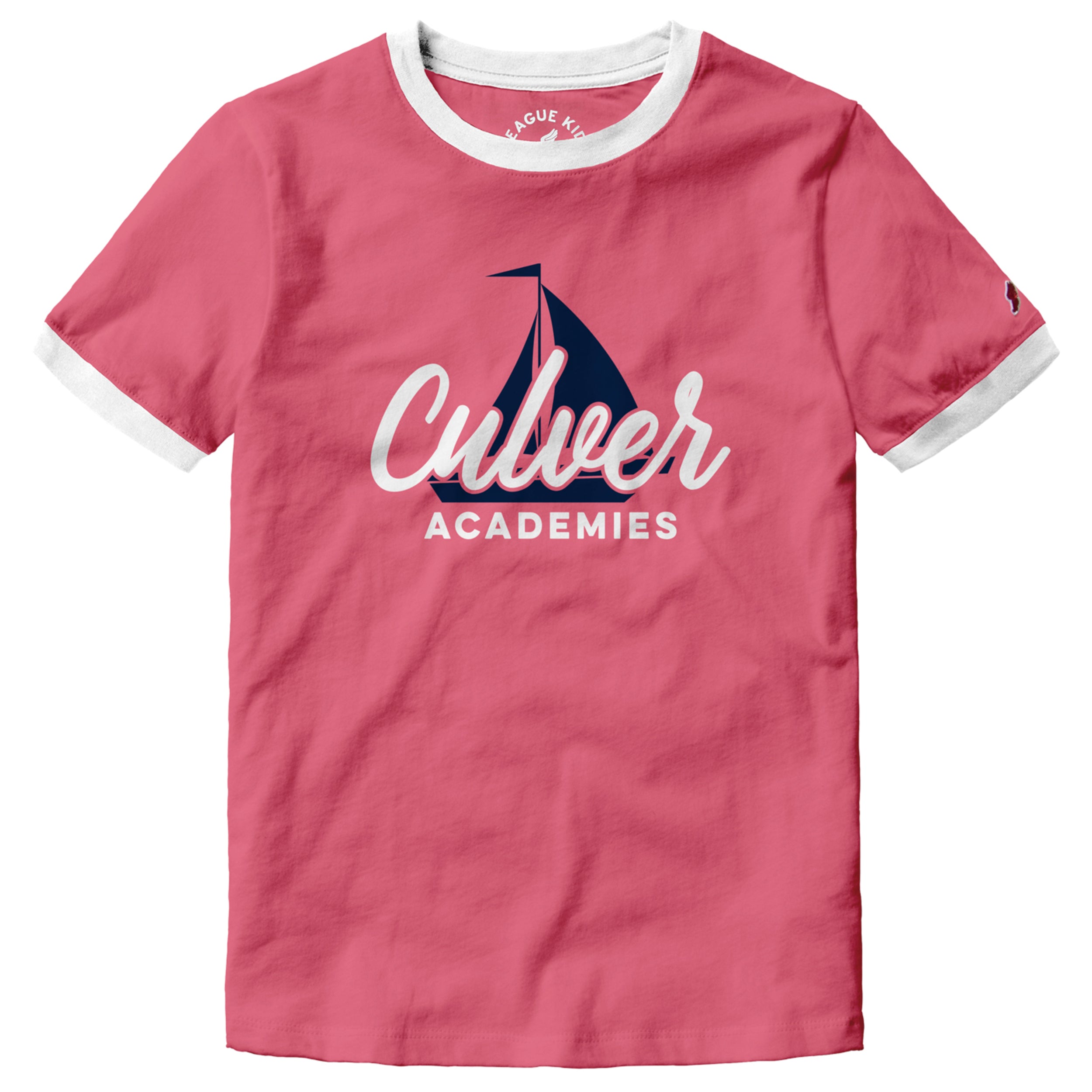 Youth Sailboat Ringer Tee - Heather Red / White Trim