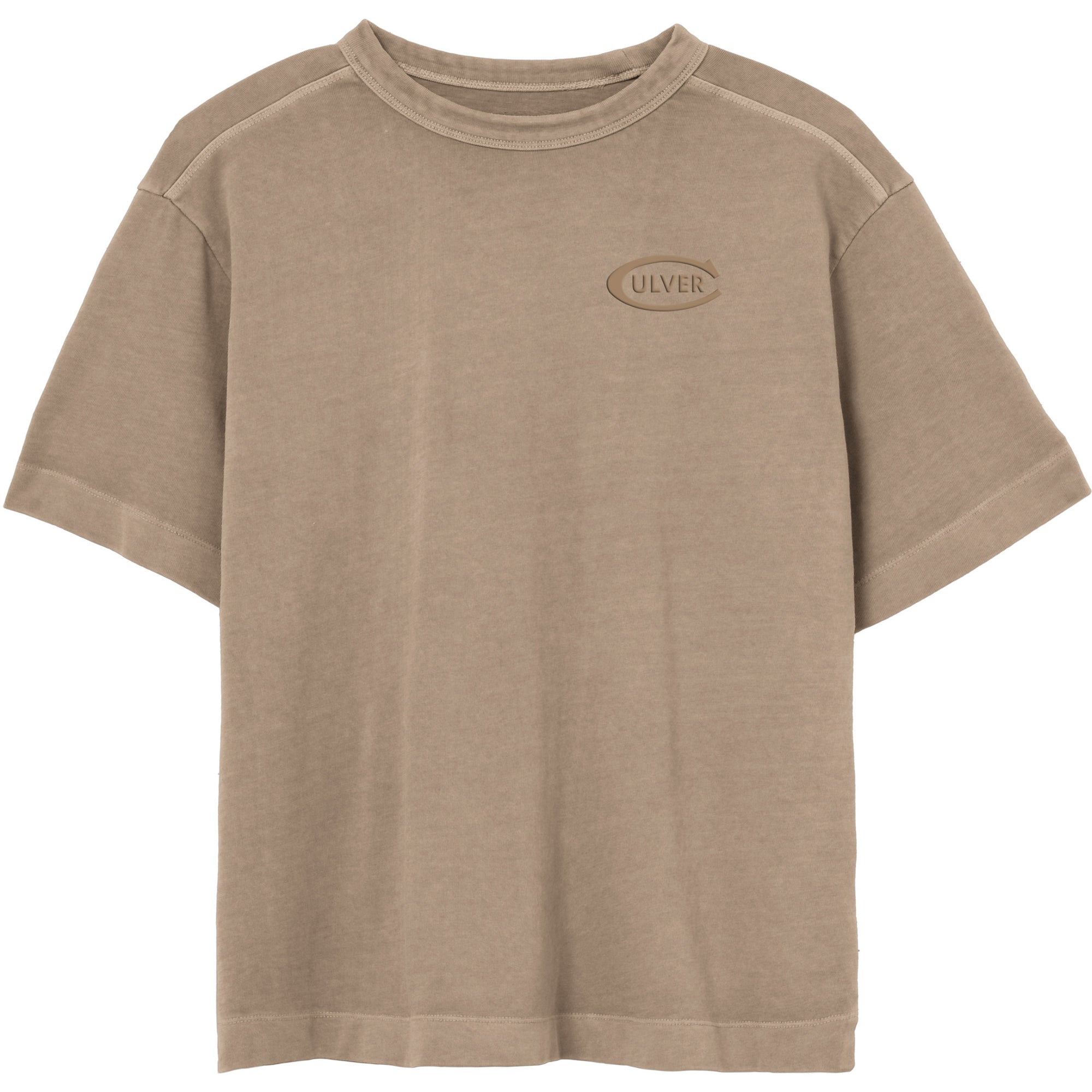 Ember Pigment Dye Boxy Tee- Beige