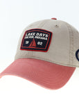 Lake Days Terra Twill Adjustable Hat - Khaki & Red