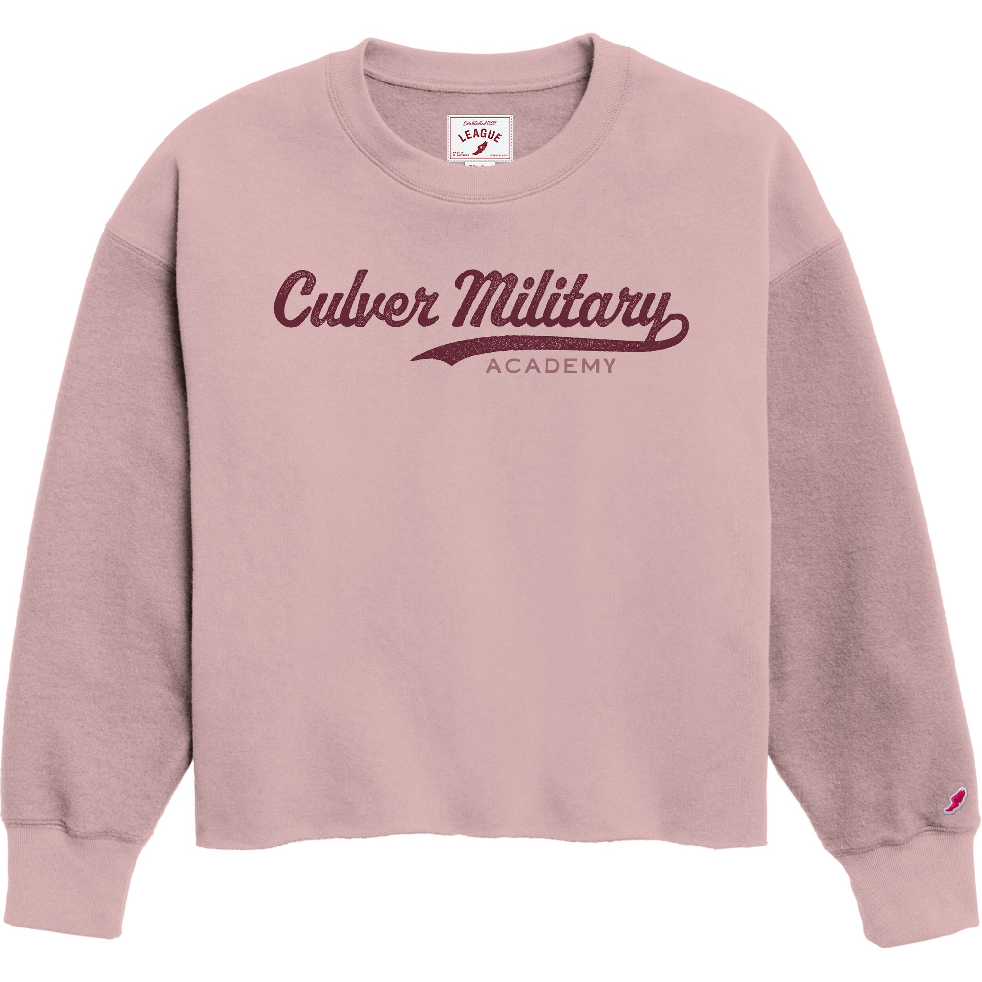 Reverse Fleece Midi Crew- Dusty Rose