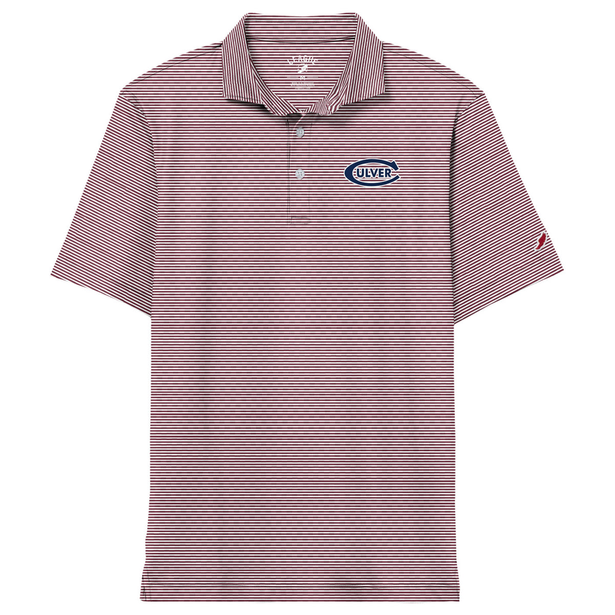 Culver Saturdays Polo - Maroon Stripe