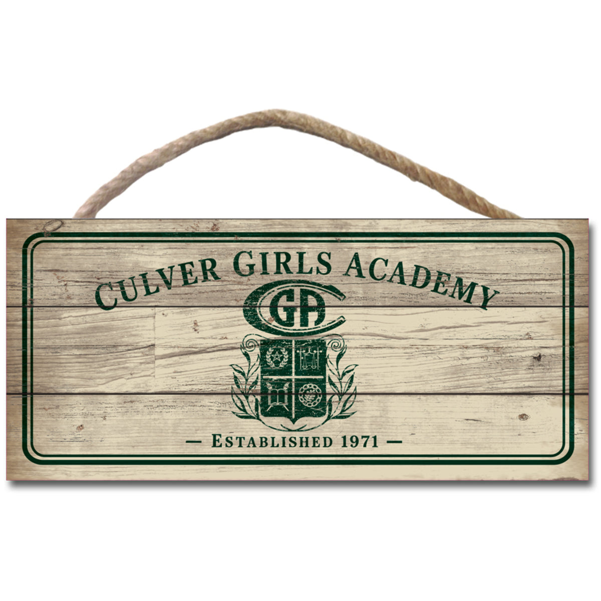 CGA Wood Sign with Rope Hanger