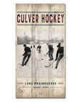 Vintage Hockey Plank Sign - 11" x 20"