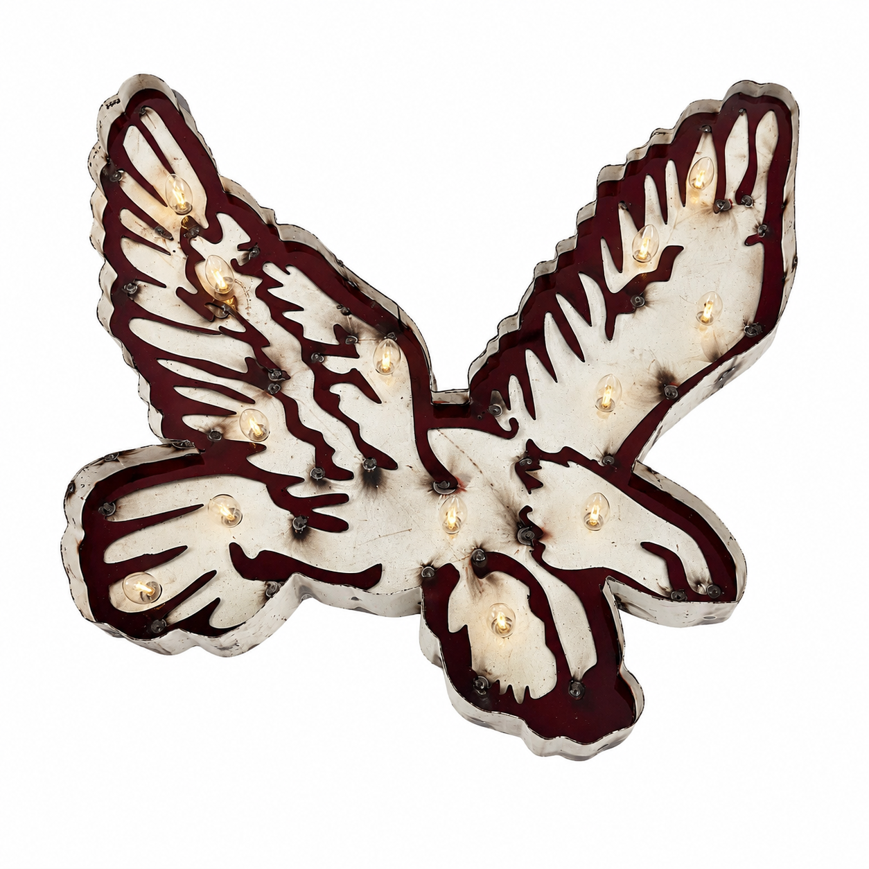 Flying Eagle Light Up Sign - Maroon