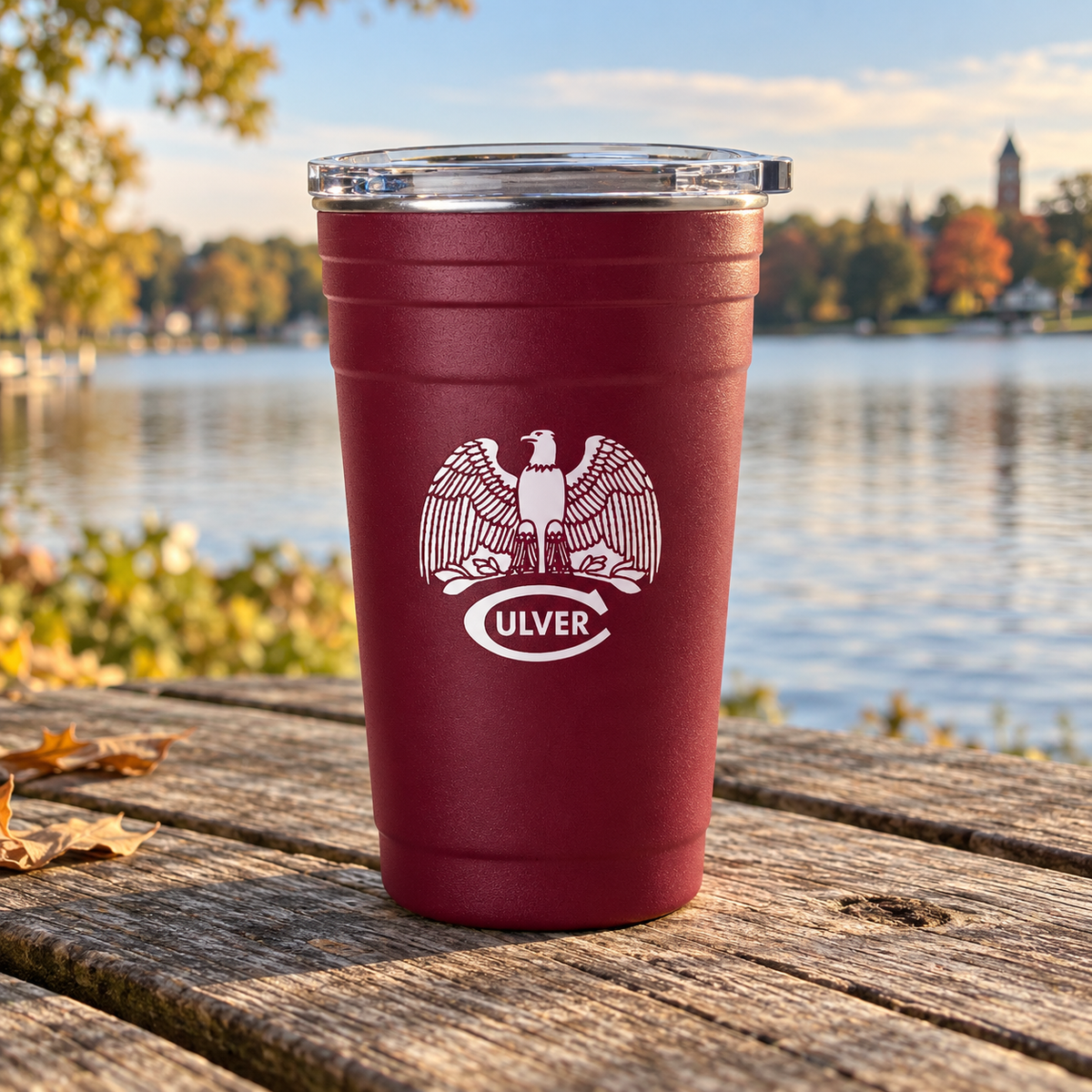 Eagle Maroon Stainless Tailgate Tumbler Cup - 22oz