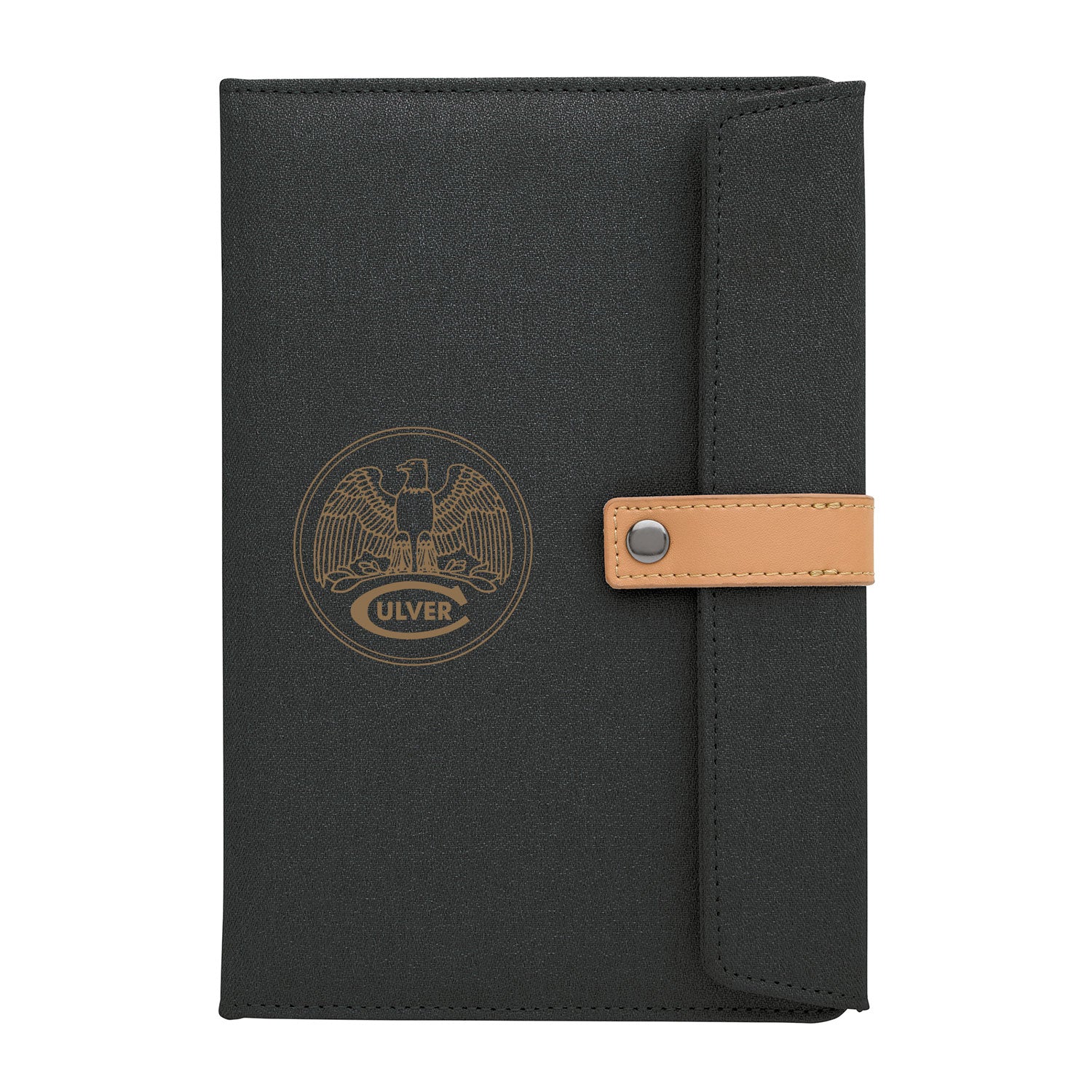 Culver Academies Two-Tone Journal with Leather Closure - Black