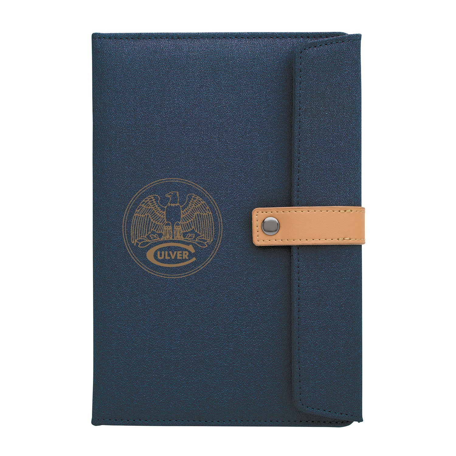 Culver Academies Two-Tone Journal with Leather Closure - Navy