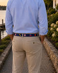 Smathers & Branson Code Flag Needlepoint Belt