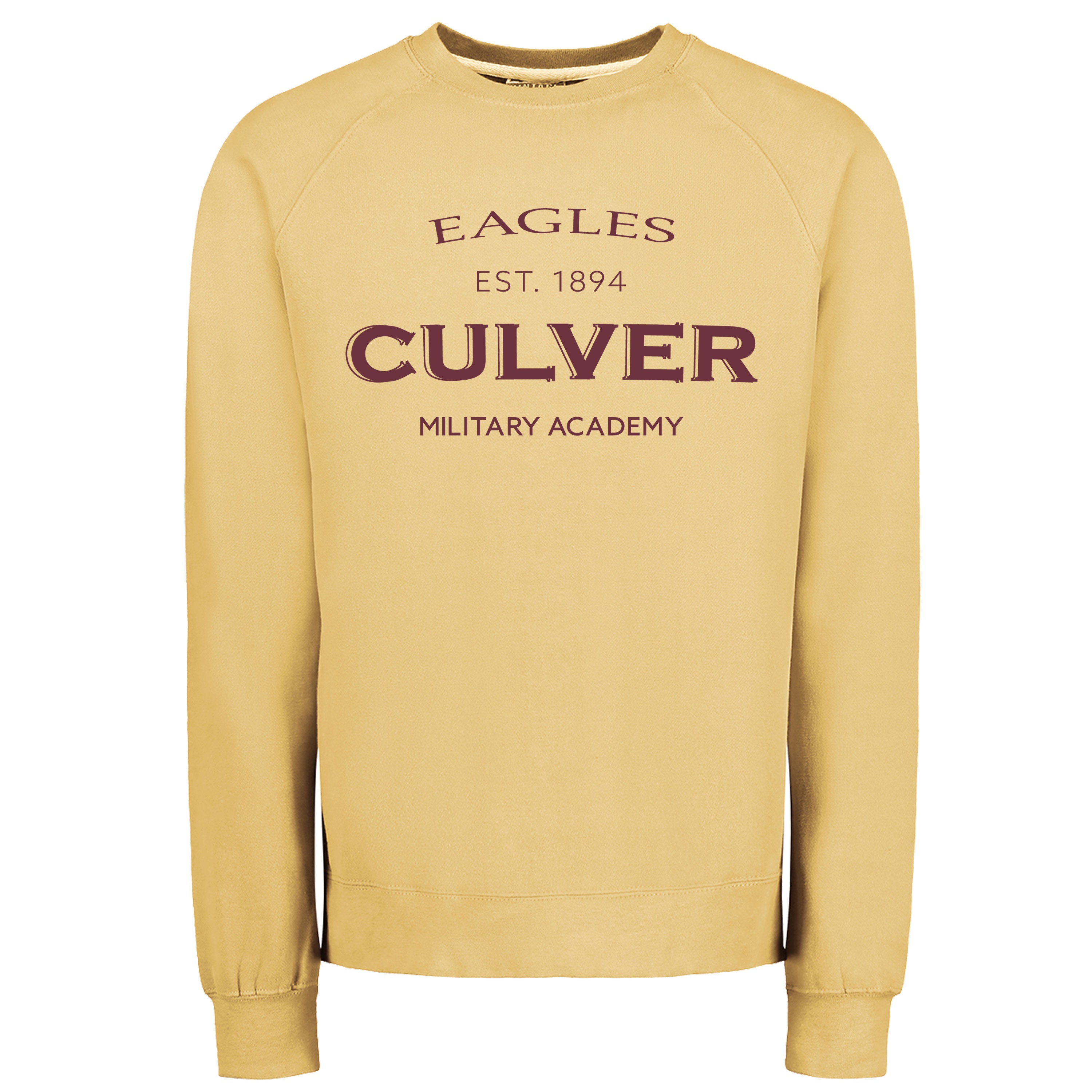 Culver Military Academy Vintage Fleece Crew - Sun Ray Yellow