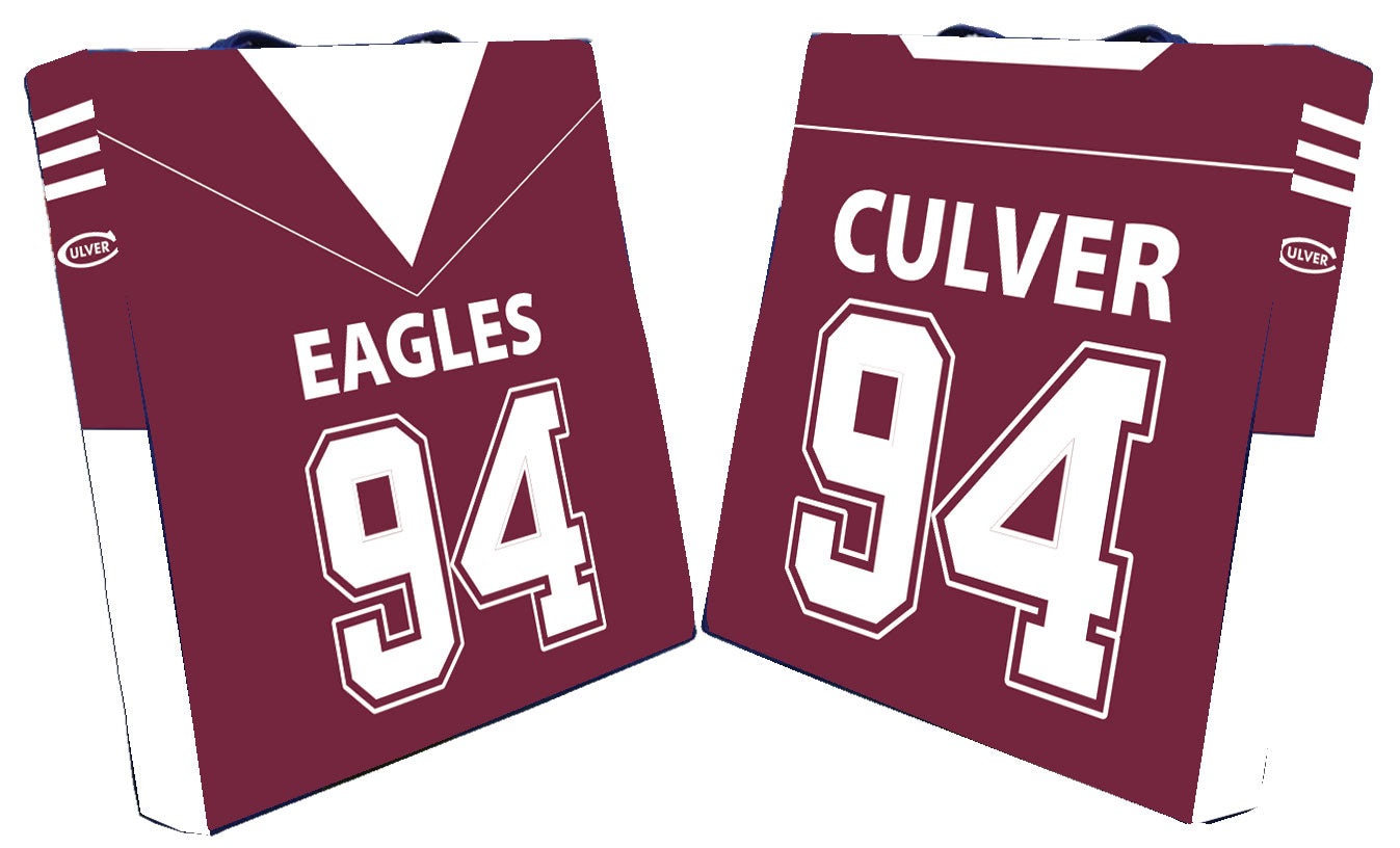 Jersey Fabric Covered Stadium Seat - Maroon