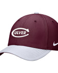 Rise Color Block Swoosh Flex Hat - Maroon & White