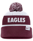 Nike Eagles Peak Strip Beanie - Maroon / White Stripe