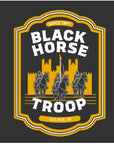 Black Horse Troop Short Sleeve Tee - Black