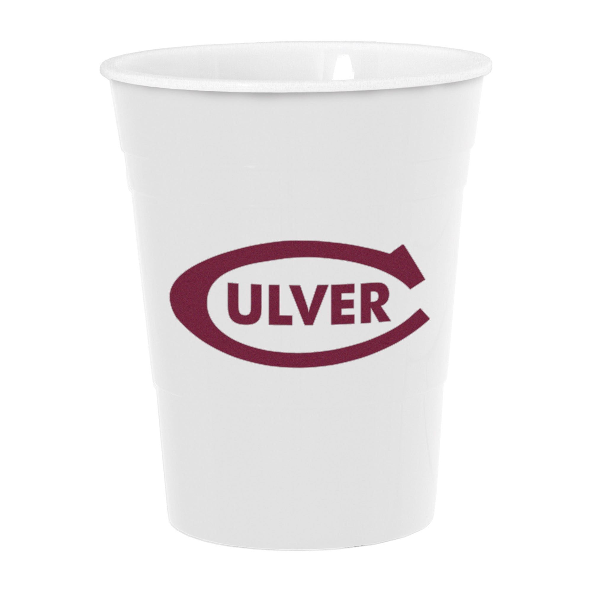 Culver-C Party Cup - White / Marroon - 16oz