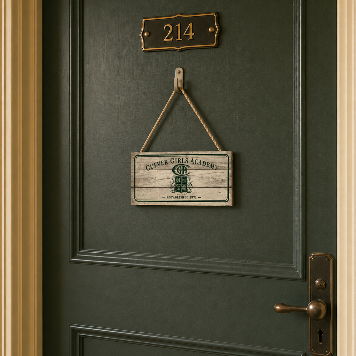 CGA Wood Sign with Rope Hanger