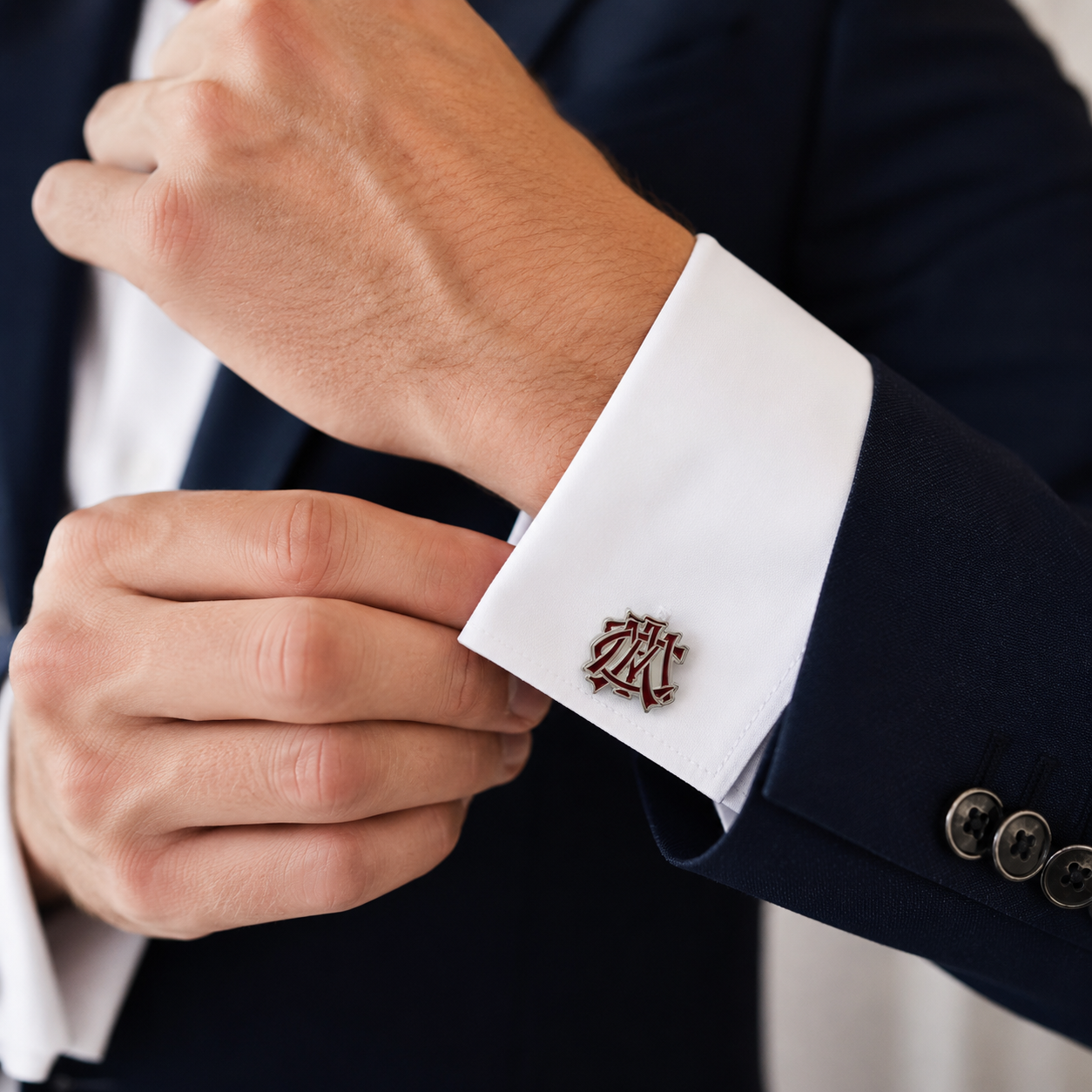 Vintage CMA Cufflink - Silver