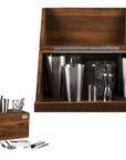 Madison Acacia Wood Tabletop Bar Set - 19 Piece