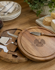 Culver Eagle Engraved Acacia Circa Cheese Cutting Board & Tool Set