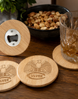 Coasters with Bottle Openers - Set of 4