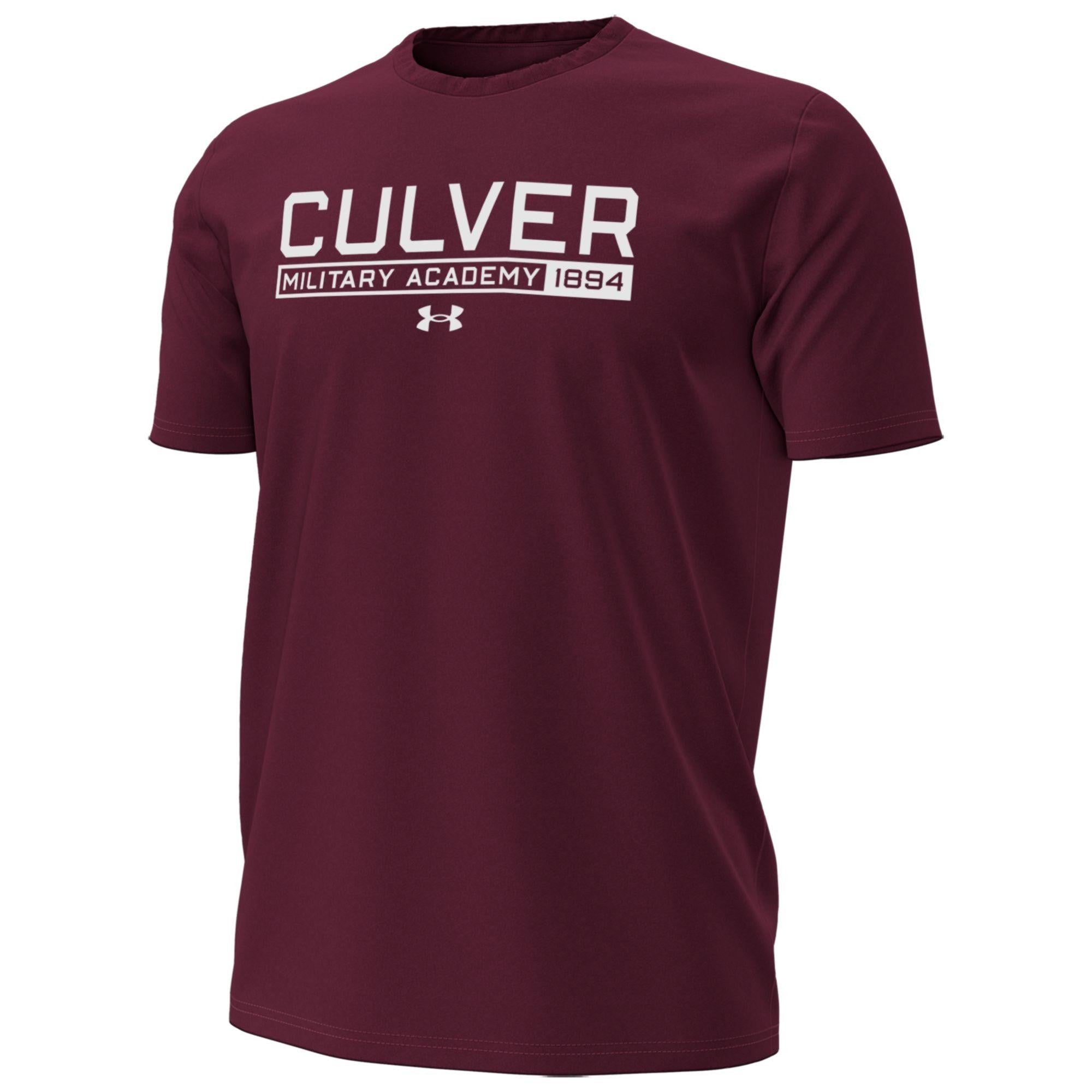 Under Armour Performance Cotton Short Sleeve Tee - Maroon