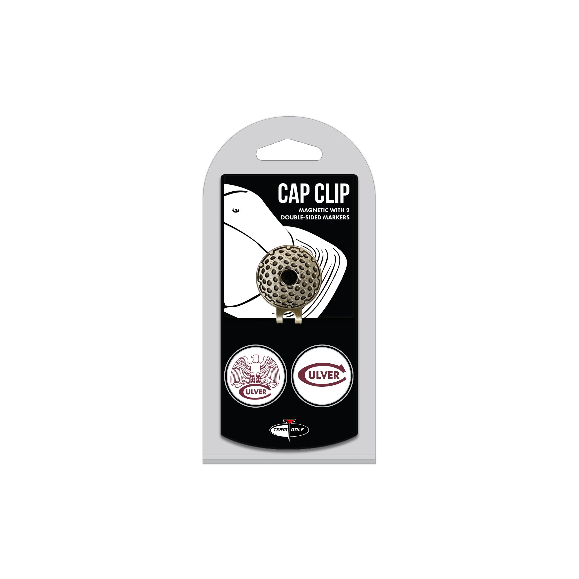 Culver-C Golf Cap Clip Marker - Maroon