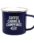 Coffee, Cabins & Campfire Mug - Blue