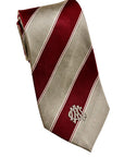 CMA Stripe Tie - Maroon/Silver