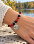 Culver Mini Kaleidoscope Charm Bracelet - Silver & Navy/Red