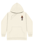 Football Bear Crew Dog Hoodie - Cream