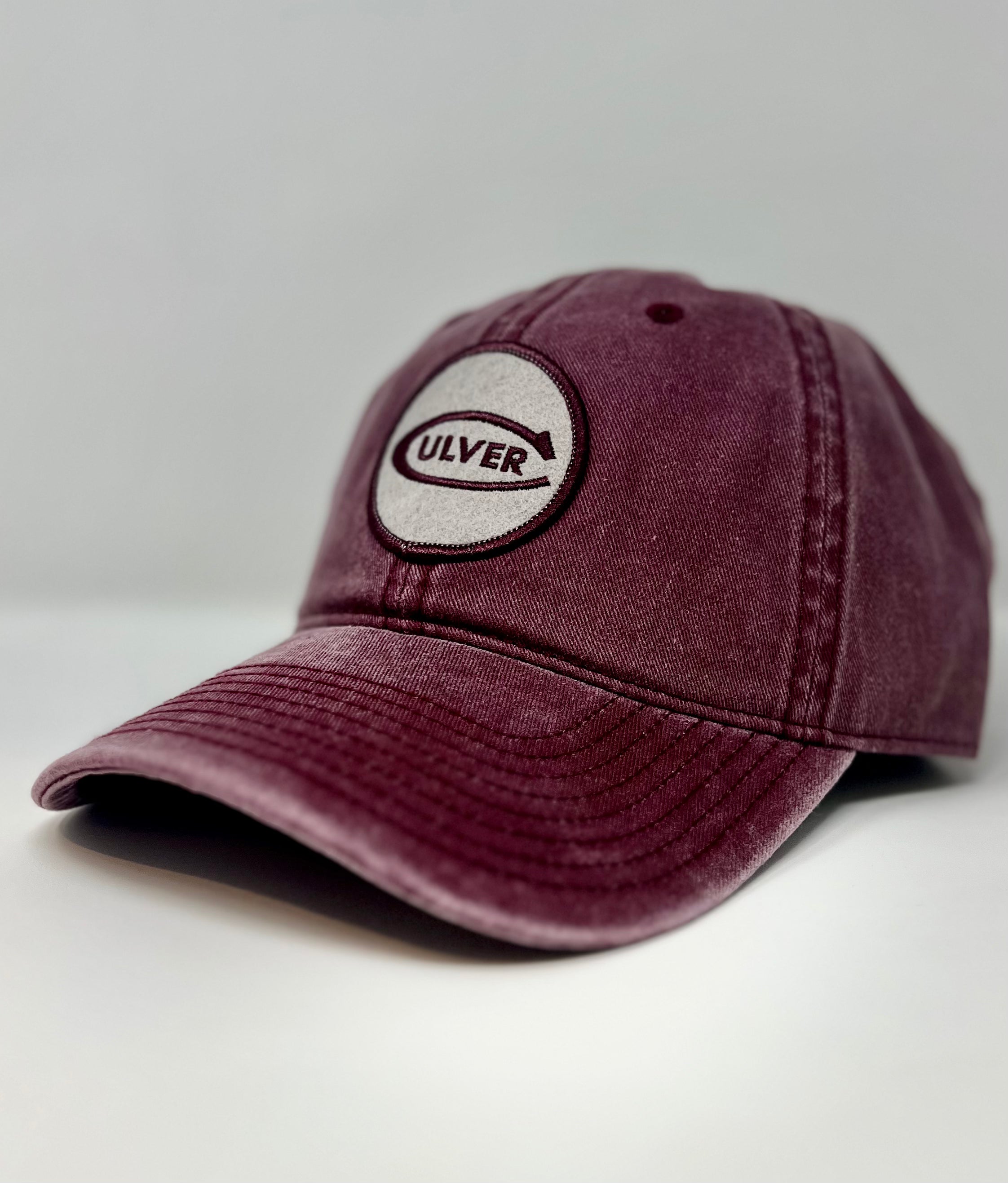 Culver Patch Pigment Dyed Twill Hat - Washed Maroon