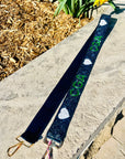 Fan Glam Beaded Strap – Navy & Green