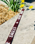 Fan Glam Beaded Strap – Maroon & White