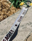 Fan Glam Beaded Strap – White & Maroon