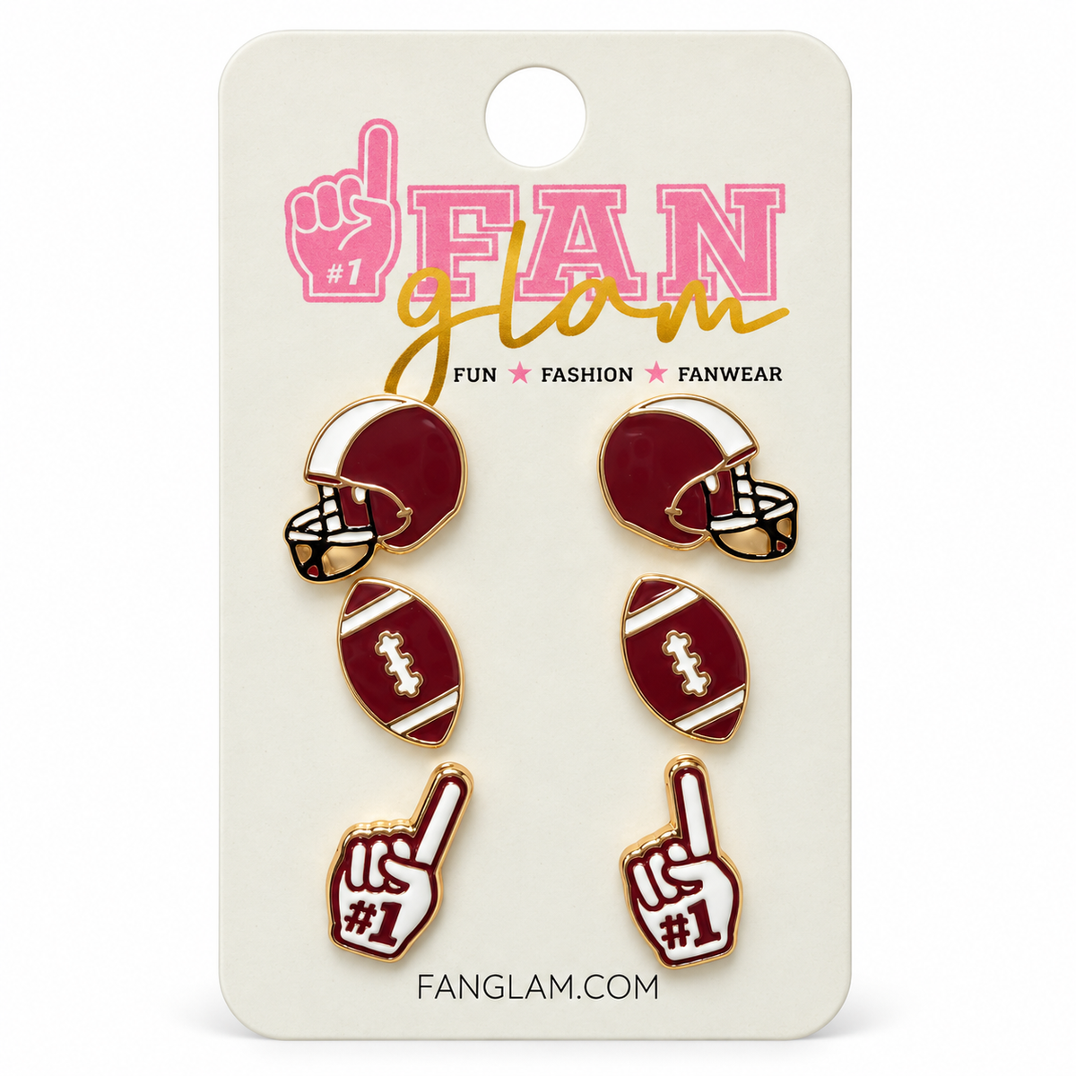 Football Fan Earring Stack