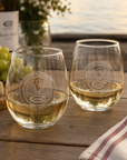 Culver Eagle Stemless Wine Glasses Set of 2 -20oz
