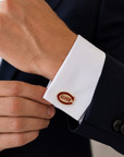 Maroon Culver "C" Cufflinks Gold