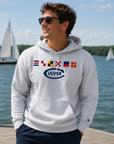 Champion Powerblend Code Flag Hood - White