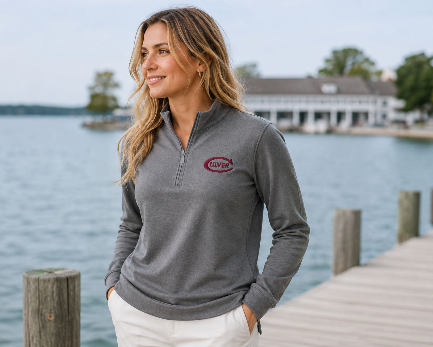 Peter Millar Women's Perth Collegiate 1/4 Zip - Iron