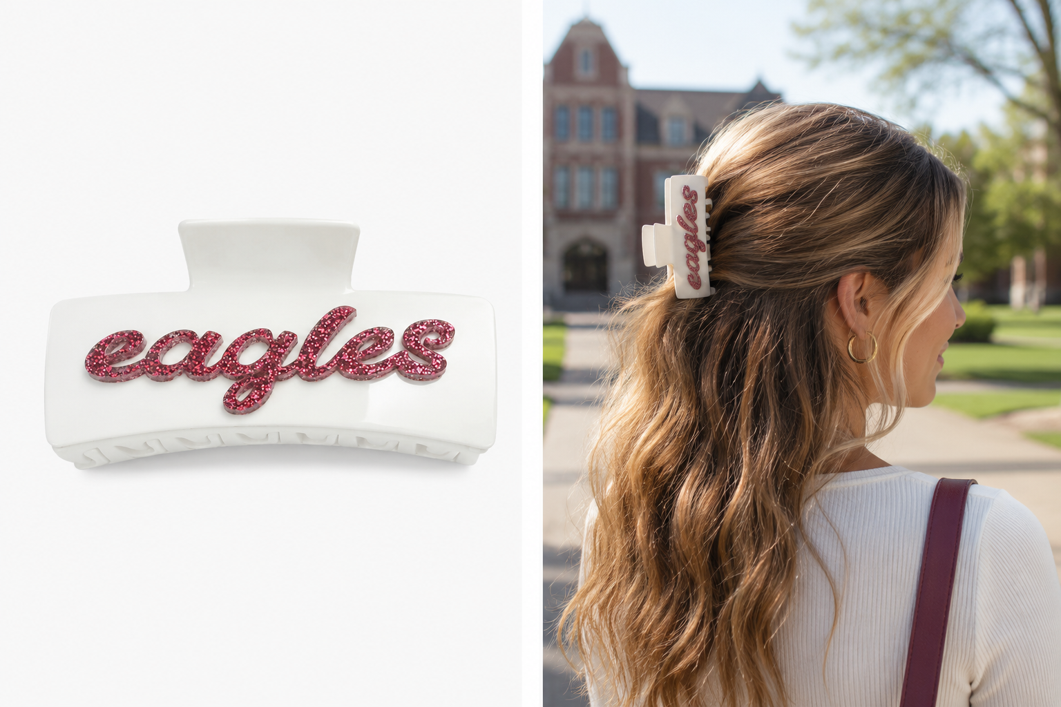 Fan Glam Ealges Acrylic Claw Clip