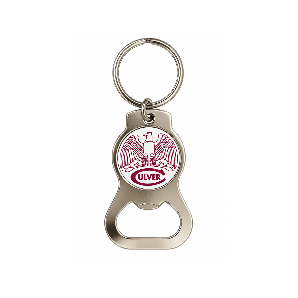 Bottle Opener Keytag - Silver &amp; White