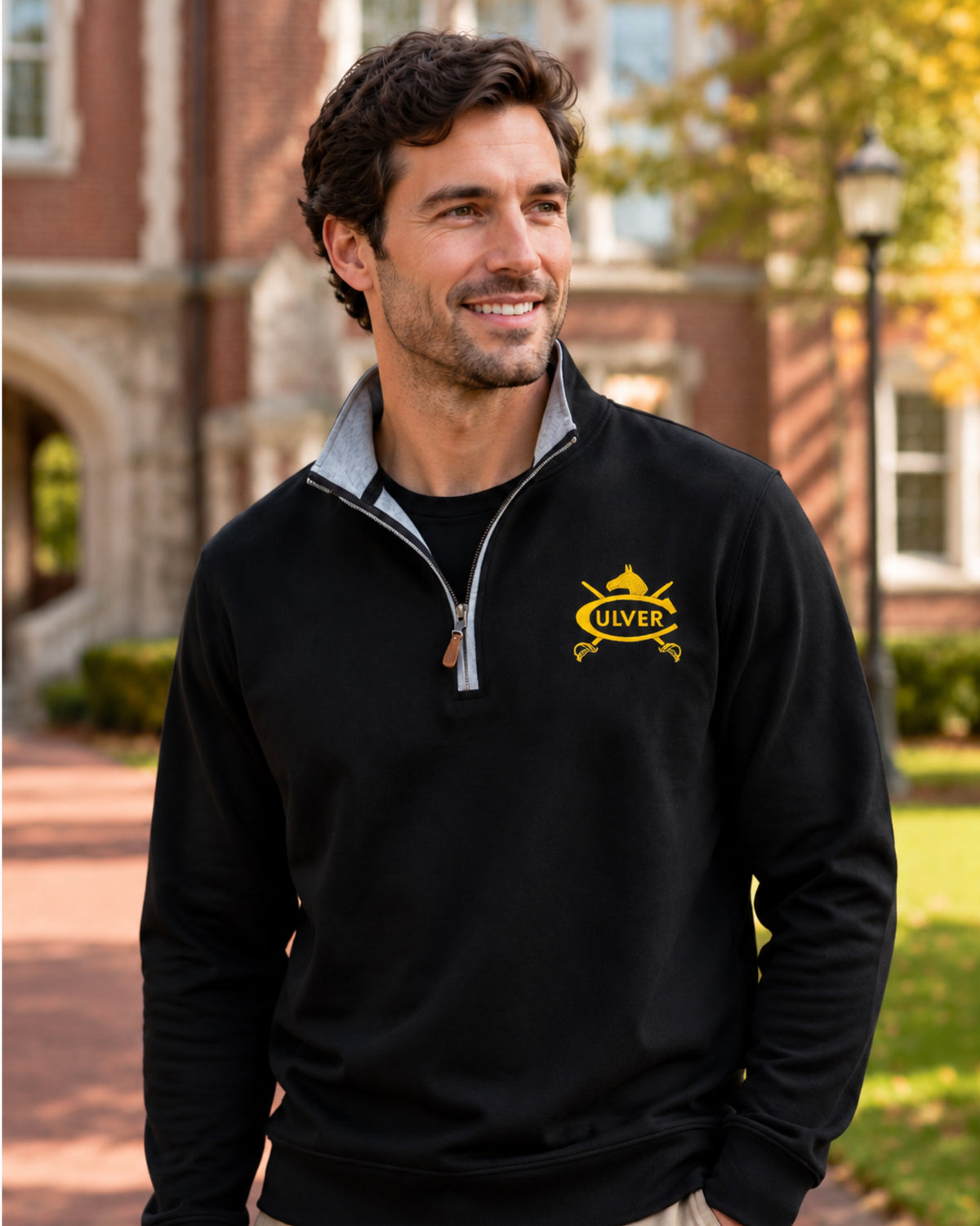 Johnnie O Men's Sully 1/4 Zip - Black