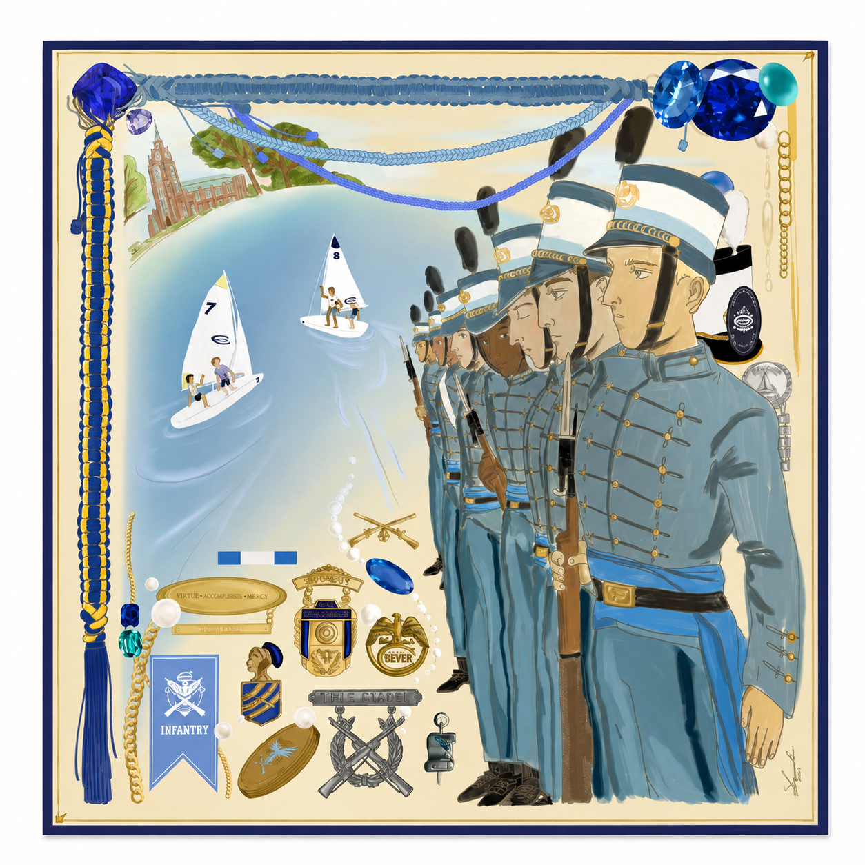 Culver Military Heritage Silk Scarf