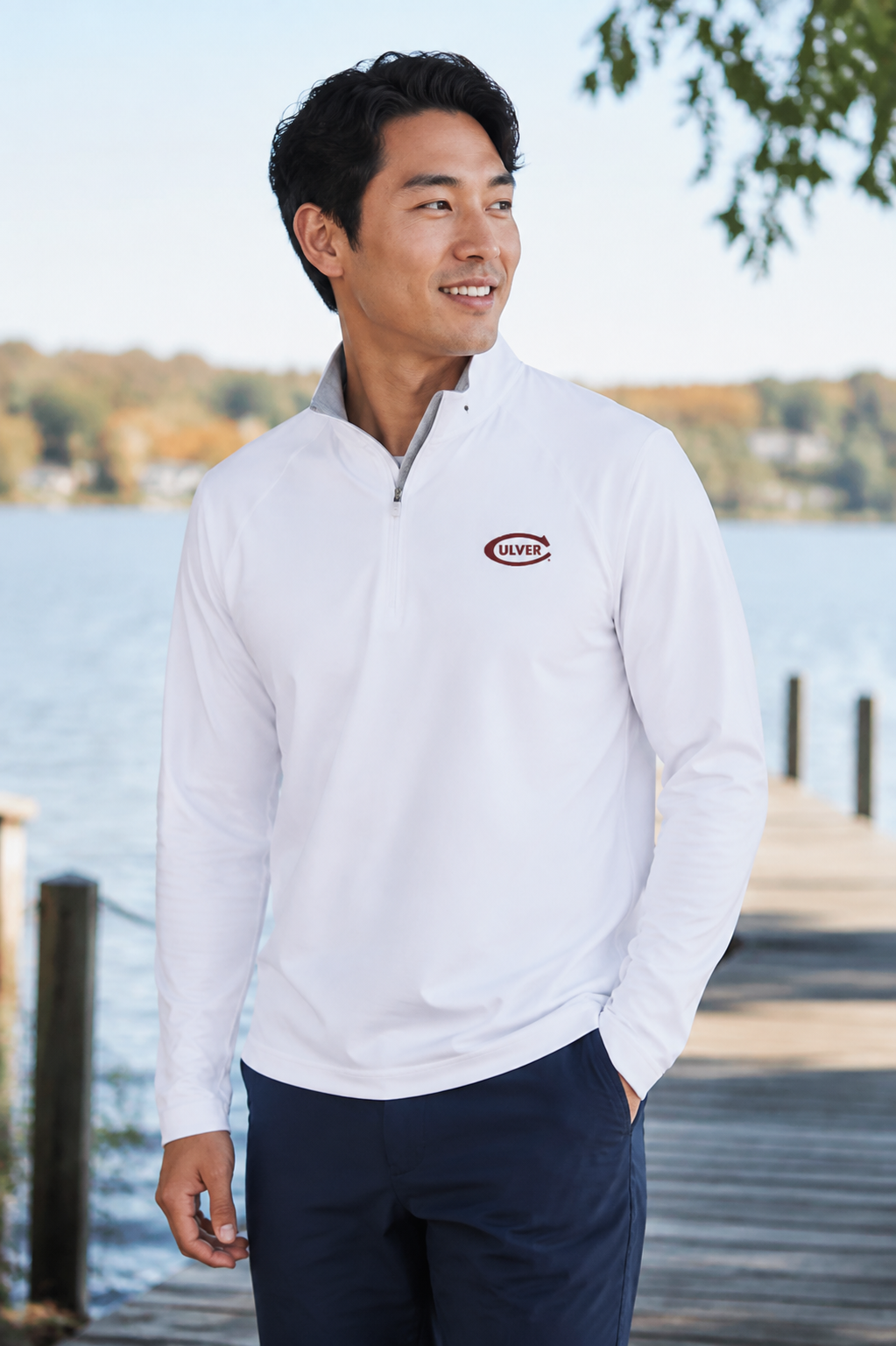Pre-Order Johnnie O Men's Freeborne 1/4 Zip - White