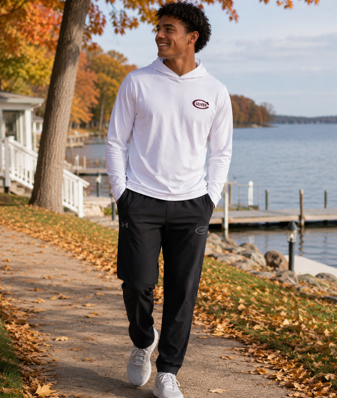 Johnnie-O Talon Prep-formance Long Sleeve Hoodie- White
