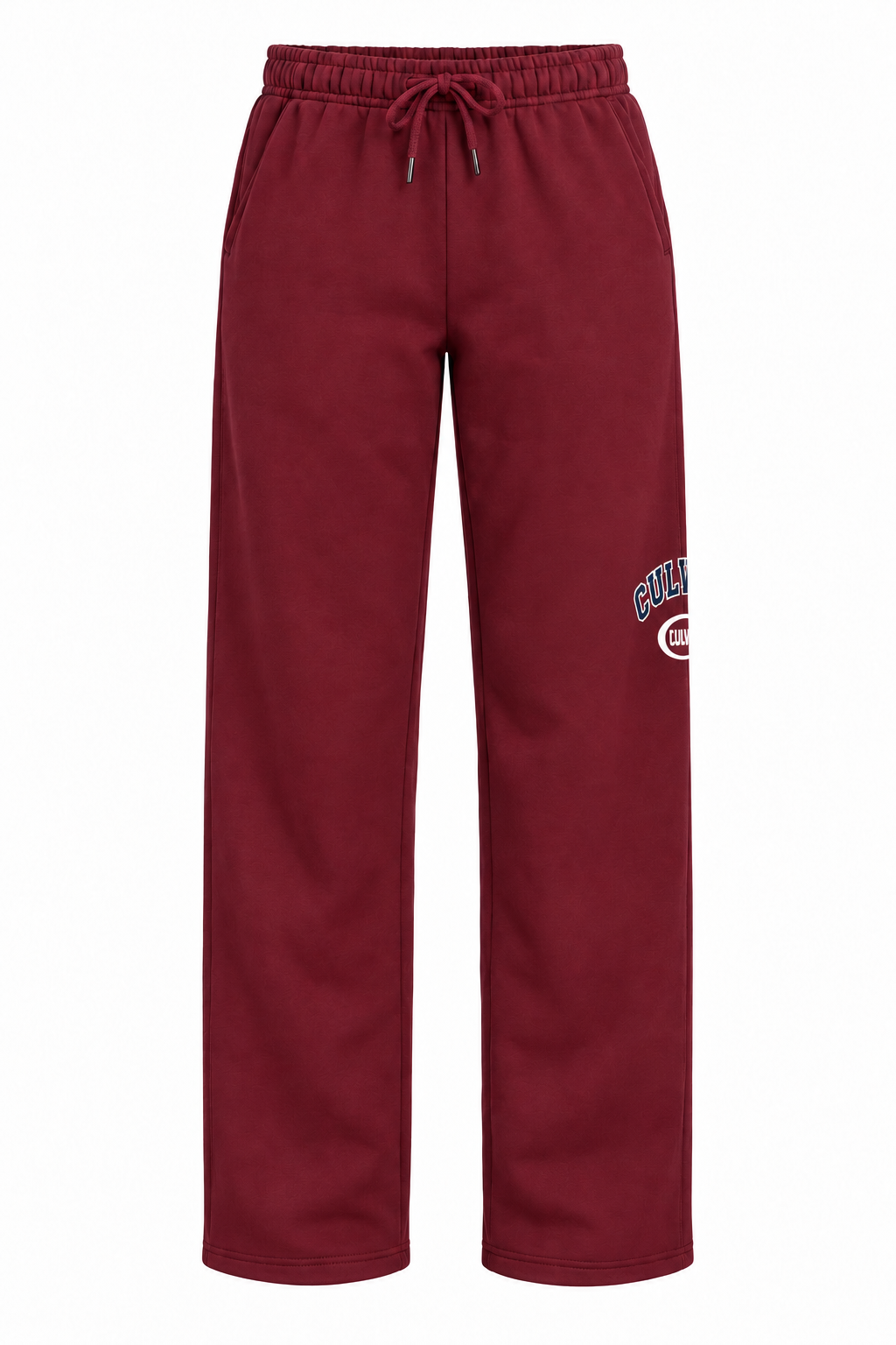 Classic Straight Leg Pants - Dark Maroon